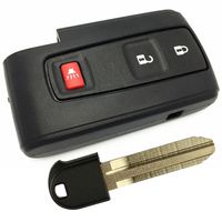 Toyota Prius Key Fob Cover Case Shell Replacment with Blank Key 2004-2009