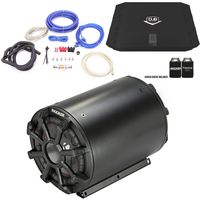 KICKER 45CWTB104 10" Weather Proof Tube Enclosure with Passive Radiator Includes 480 Watt Dub Amp and Wire kit