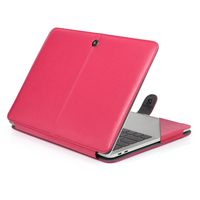 Jennyfly 13.3 inch MacBook Retina Case, Anti-Scratch MacBook Protective Case Smooth PU Leather Case Slim Protective Cover Compatible with MacBook Retina 13.3 inch Model A1502 or A1425 - Rose Pink