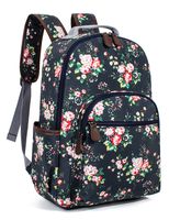 Leaper Floral Waterproof School Backpack Travel Bag Bookbags Satchel Daypack