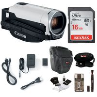 Canon VIXIA HF R800: 1080p HD Video 57x Zoom Camcorder Bundle with 16GB SD Card Video Camera Case and Cleaning Kit - Compact and Affordable Camcorder Kit