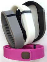 Set 4 Colors: Large L 1pc Grey 1pc Purple / Pink 1pc White 1pc Black Replacement Bands With Clasp for Fitbit FLEX Only /No tracker/ Wireless Activity Bracelet Sport Wristband Fit Bit Flex Bracelet Sport Arm Band Armband