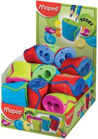 Maped Boogy 2 Hole Canister Pencil Sharpener (Box of 24 in Assorted Colours)