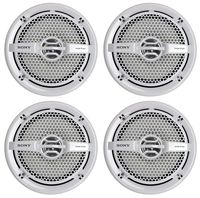 Sony XS-MP1611 6.5" RMS 65 Watt Dual Cone Marine Speakers Stereo 4 ohm, White