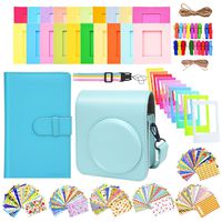 Sunmns Accessories Bundle Kit Set for Fujifilm Instax Mini 70 Instant Film Camera, Accessory Include Case, Album, Stickers, Photo Frames, Hanging Frame, Strap (Light Blue)
