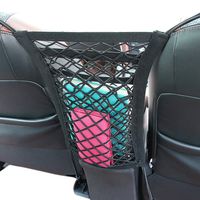 SNBLO Cargo Net - Car Organizer Dual Layer Mesh Organizer, [12.6"x11"] Car Pet Barrier - Dog Barrier to Keep Your Pets and Drivers Safety in Travel, with Bonus Free Hooks