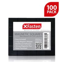 XFasten Magnetic Squares with Adhesive Backing 3/4-Inch x 3/4-Inch (Set of 100) Double-Sided Magnetism- Adhesive Magnets for Magnetic Business Cards, Fridge Organization and DIY Projects