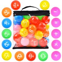 Youngever 60 Pack Pit Balls, Crush Proof Plastic Ball, Bright Colors Ball Pit, Fun and Educational (Multi-Color Number)