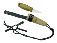 Morakniv Eldris Fixed-Blade Pocket-Sized Knife with Sandvik Stainless Steel Blade, Lanyard and Firestarter, Green, 2.2 Inch
