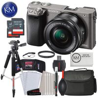 Sony Alpha a6000 Mirrorless Digital Camera with 16-50mm Lens (Graphite) and Advanced Striker Bundle
