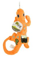 goDog Amphibianz Salamander with Chew Guard Technology Bubble Plush Squeaker Dog Toy, Medium, Orange