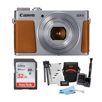Canon Powershot G9 X Mark II Digital Camera (Silver) with 32GB Card and Accessory Bundle