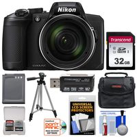 Nikon Coolpix B600 60x Wi-Fi Digital Camera with 32GB Card + Battery + Case + Tripod + Kit