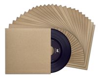 TunePhonik 7-inch Kraft Brown Outer Vinyl Record 45 Jackets with No Center Hole | 25 Pack Made in Los Angeles