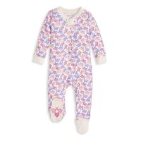 Burt's Bees Baby Baby Sleep & Play, Organic Pajamas, NB-9M One-Piece Zip Up Footed PJ Jumpsuit, Butterfly Fiesta, 3-6 Months