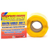 Rescue Tape | Self-Fusing Silicone Tape | Emergency Pipe & Plumbing Repair | DIY Repairs | Seal Radiator Hose Leaks | Wrap Electrical Wires | Used by US Military | 1" X 12' | Silicone Rubber | Yellow