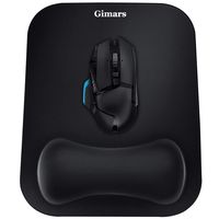 Gimars Large Smooth Superfine Fibre Memory Foam Ergonomic Mouse Pad Wrist Rest Support - Mousepad with Nonslip Base for Laptop, Computer, Gaming & Office - Comfortable for Easy Typing & Pain Relief