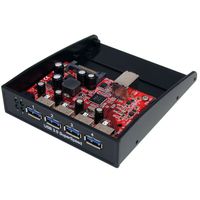 StarTech.com USB 3.0 Front Panel 4 Port Hub - 3.5in or 5.25in Bay - Front Internal 3.5 USB 3 Hub (35BAYUSB3S4)