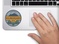 Oval mountain kilimanjaro tanzania 3x3 inches america sticker decal die cut vinyl - Made and Shipped in USA