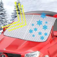 SnowCover Windshield Outdoor Car Snow Cover for All Weather Protection, Snow/UV/Frost/Windshield Winter Cover Fits Most Cars Trucks Vans and SUV