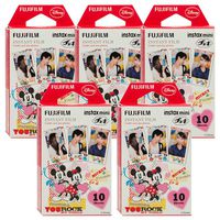 Fujifilm Instax Mickey & Friends Instant Film 5 Pk for Mini 8 Cameras 50 Sheets