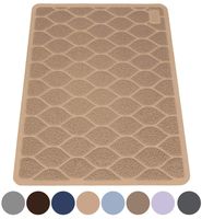 MIGHTY MONKEY Premium Cat Litter Trapping Mats, Phthalate Free, Best Scatter Control, Jumbo XL Sizes, 35 x23 inches, Mat Traps Litter, Easy Clean, Soft on Kitty Paws, Taupe