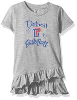NBA by Outerstuff NBA Newborn & Infant Detroit Pistons Claim to Fame Ruffle Dress, Heather Grey, 18 Months