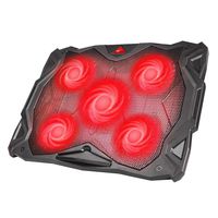 HAVIT 5 Fans Laptop Cooling Pad for 14-17 Inch Laptop, Cooler Pad with LED Light, Dual USB 2.0 Ports, Adjustable Mount Stand (Black)