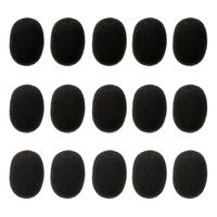 eBoot Lapel Headset Microphone Windscreens, Foam Microphone Covers, Mini Size, 15 Pack