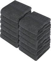 Utopia Towels - Luxury Washcloths Set 12 x 12 inches, Grey - 700 GSM 100% Cotton Premium Quality Flannel Face Cloths, Highly Absorbent and Soft Feel Fingertip Towels (12-Pack)