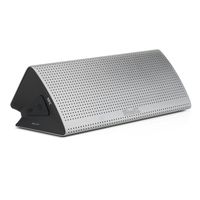 Klip Xtreme EnKore Stereo Speaker- Portable Wireless & Mic- NFC Connectivity- Metal Case- 20 Watt Peak Power, 10W RMS, Dual 40mm Speaker Drivers, 10Hr Playback, Compatible w/Bluetooth - Silver