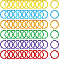 240 Pieces Plastic 27mm Loose Leaf Rings Multi-Color Binder Rings Flexible Plastic Book Rings for Scrapbook Notebook Keychain