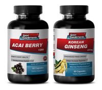 libido Aphrodisiac - ACAI Berry - Korean Ginseng - red maca Pill - (2 Bottles Combo)