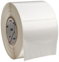 Brady THT-161-423-1 4" Width x 4" Height, B-423 Permanent Polyester, Gloss Finish White BradyBondz Thermal Transfer Printer Label (1000 per Roll)