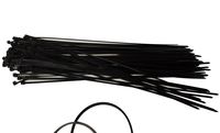 NiftyPlaza 8 Inch 75 lbs Cable Zip Ties - 100 Pack - UV Weather Resistant Nylon Wrap HEAVY DUTY 75 Pounds TENSILE Strength Professional Grade Electric Cable Zip Ties (100 Black Cable Ties)