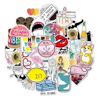 Cute Laptop Stickers Hydro Flask stickersWaterproof Laptops Trendy Stickers for Girls, Kids, Perfect for Laptop, Hydro Flask,Phone,Car,Travel-46pcs