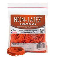 Alliance Rubber 37338#33 Non-Latex Rubber Bands, 1/4 lb Poly Bag Contains Approx. 180 Bands (3 1/2" x 1/8", Orange)