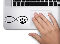 Infinity Paw Print Symbol Decal Funny Dog Pet Laptop Skin Macbook Trackpad Keypad Sticker Window
