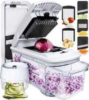 Fullstar Mandoline Slicer Spiralizer Vegetable Slicer - Vegetable Chopper Onion Chopper Food Chopper Vegetable Spiralizer Mandoline Slicer Cutter Chopper and Grater Slicer Zucchini Spaghetti Maker