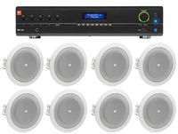 JBL VMA160 60 Watt Amplifier+(8) 4" JBL Speakers for Restaurant/Bar/Cafe