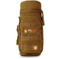 Go Time Gear Exo-Tek H2O MOLLE Water Bottle Pouch Hydration Carrier - Use as MOLLE Water Bottle Holder, Tactical Water Pouch, Hydration Carrier - Fits Up to 40 oz. Wide-Mouth Bottles (Coyote Brown)