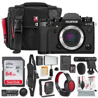 FUJIFILM X-T3 Mirrorless Digital Camera (Black) with Shotgun Microphone & LED Light Kit Complete Photo Video Bundle