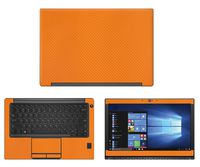 Decalrus - Protective Decal for Dell Latitude 7280 (12.5" Screen) Laptop Orange Carbon Fiber Skin Skins Decal wrap CFdellLatitude7280Orange