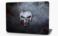 14 in (13.8"x9.6") Punisher Skull Cracked Concrete Vinyl Laptop Computer Skin Sticker Decal Wrap MacBook Various Sizes