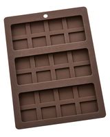 Mrs. Anderson's Baking Triple Chocolate Bar Mold, Non-Stick European-Grade Silicone, Makes 3 Standard-Sized Chocolate Bars