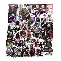 52pcs Cool Cartoon Tokyo Ghoul for Laptop Stickers Motorcycle Bicycle Skateboard Luggage Decal Graffiti Patches Waterproof Stickers