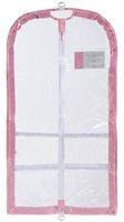 Clear Plastic Garment Bag with Pockets for Dance Competitions Danshuz - Pink