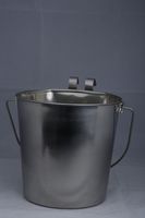 Indipets Heavy Duty Flat Sided Stainless Steel Pail, 2-Quart