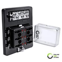 6 Way Blade Fuse Box with Ground Negative Bus bar for Automotive [ATC/ATO Blade Fuses] [100 Amp] [LED] [Protection Cover] [12V - 30V DC] Auto Marine Ground Fuse Block