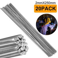 Aluminum Welding Rods, EEEKit 20-Pack Universal Low Temperature Aluminum Welding Cored Wire for Electric Power, Chemistry, Food, Silver 2mm250mm
